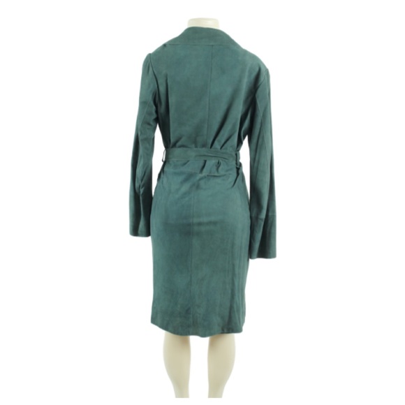 Free People Lambskin Suede Knee-Length Coat - Picture 2 of 4